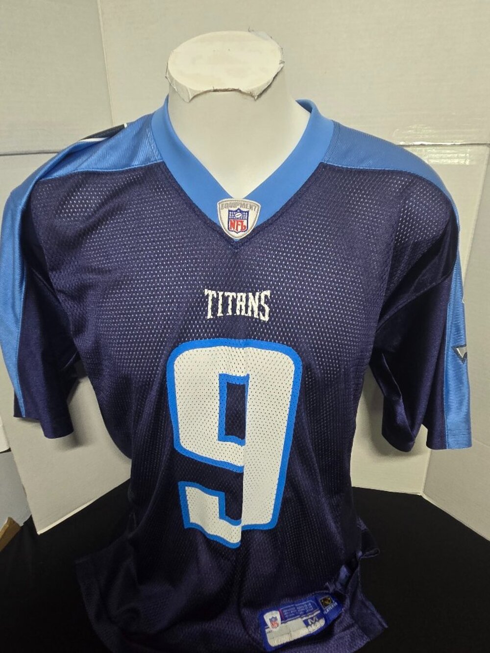 Reebok Tennessee Titans Steve McNair #9 NFL Jersey Men's Medium Blue Authentic R
